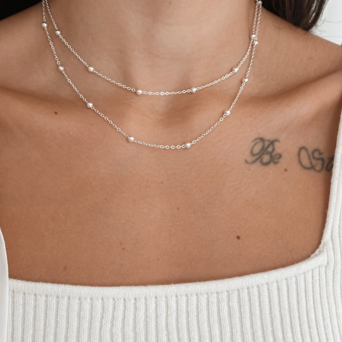 Choker dupla bolinhas