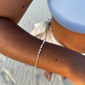 Pulseira pérolas e elos