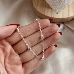 Tornozeleira cadeadinhos com bolinhas
