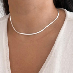 Colar choker fita laminada 3mm